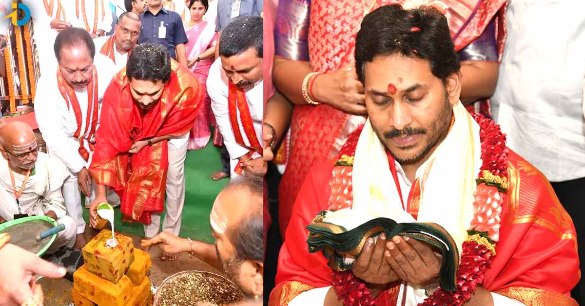 Jagan lays foundation stone for Kanakadurga temple