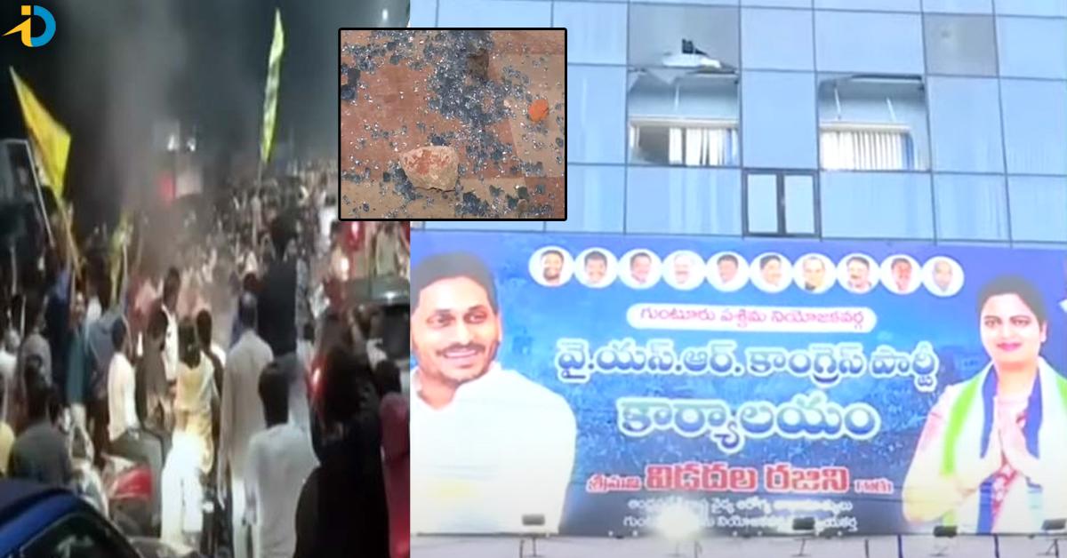 TDP, Jana Sena activists attack Minister Rajani’s office