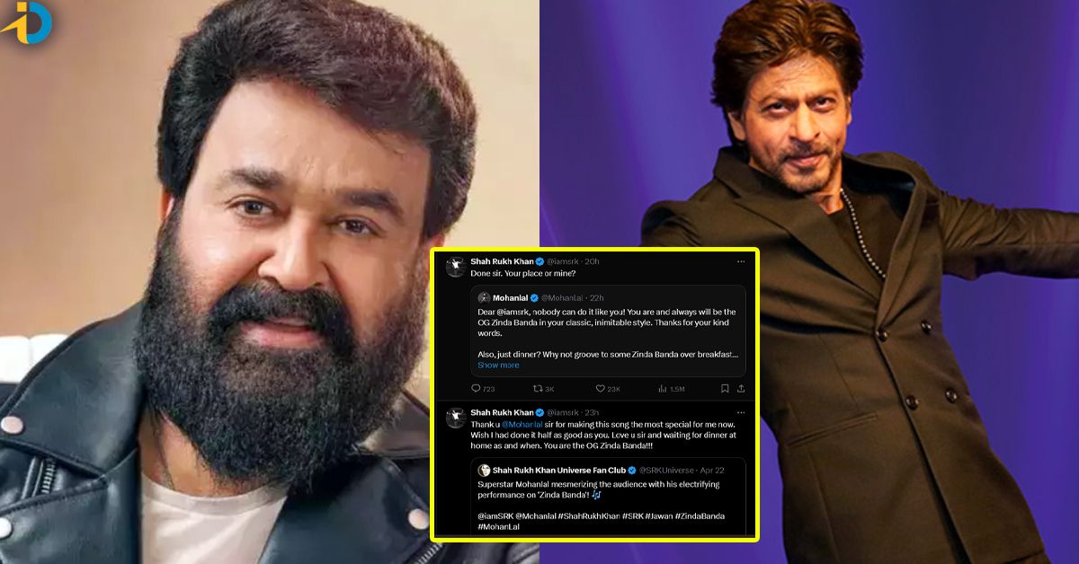 Shah Rukh Khan and Mohanlal share a pleasant conversation Online